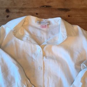 Gretchen Scott white linen blouse. Never worn.